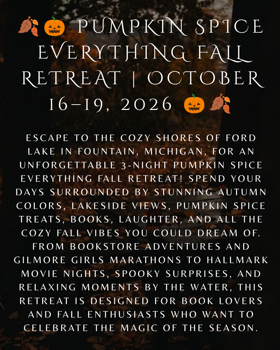 A Fall Michigan Cozy Book Retreat 🎃